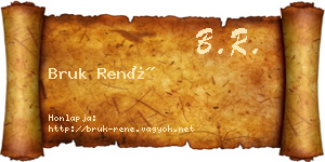 Bruk René névjegykártya